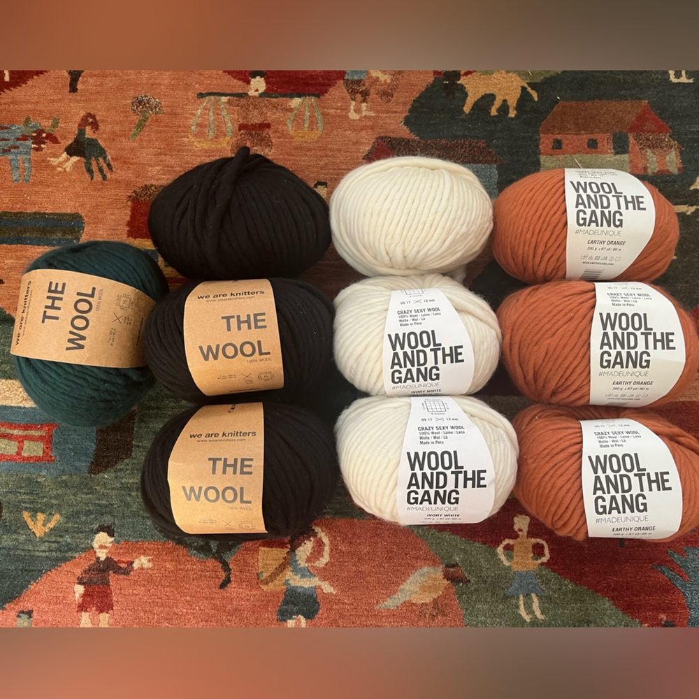 Wool and the Gang/ We Are Knitters Super Bulky Wool Yarn- 10 skeins